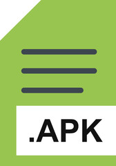 APK  File Extension Icon Black and grey