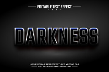 Darkness 3D editable text effect template - obrazy, fototapety, plakaty