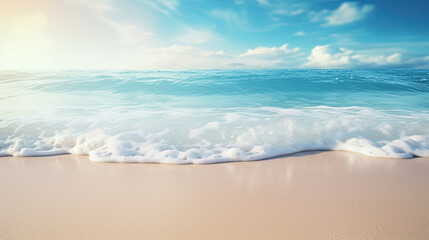 sea and sand  beach, summer banner 