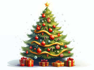 christmas tree with gifts