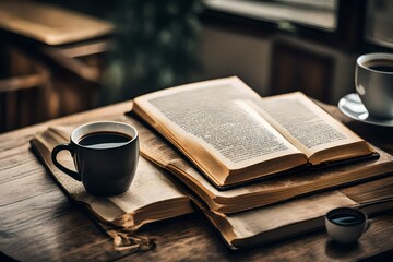 old book and cup