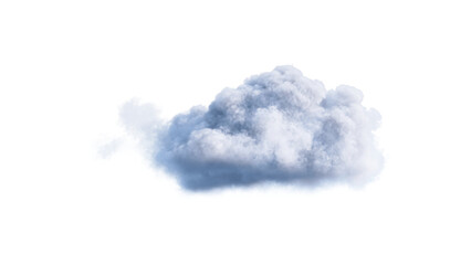 White clouds isolate on black background. 3d illustration