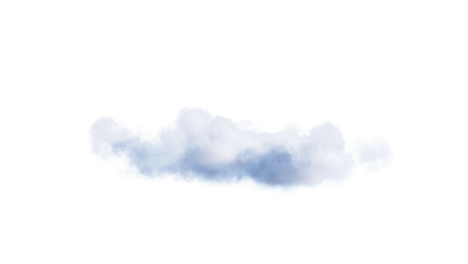 White clouds isolate on black background. 3d illustration