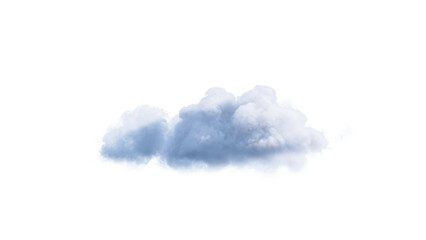 White clouds isolate on black background. 3d illustration