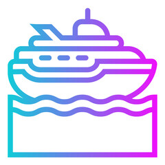Cruise Gradient Icon Design Vector