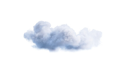White clouds isolate on black background. 3d illustration