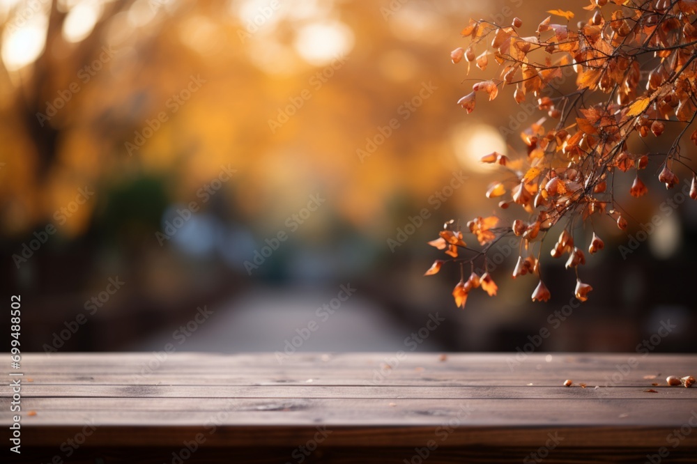 Wall mural autumn leaves on the background