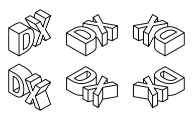 Simple 3D and stereoscopic character set for DX