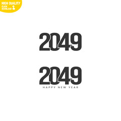 Creative Happy New Year 2049 Logo Design