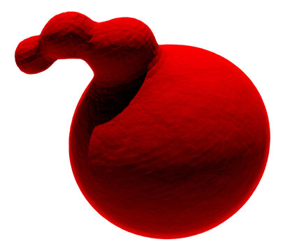 Pyknocyte abnormal red blood cell, illustration