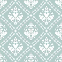 Fototapete Orient classic pattern. Seamless abstract background with vintage elements. Orient light blue and white pattern. Ornament for wallpapers and packaging © Fine Art Studio