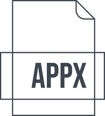 APPX  File Icon Crisp Thick outline sharp corners
