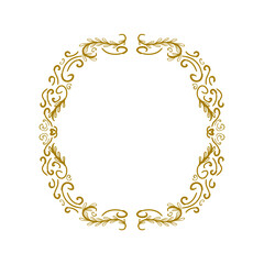 Golden Luxury wedding frame 
