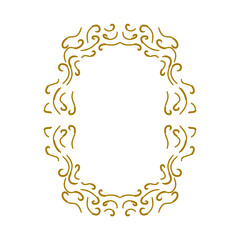 Golden Luxury wedding frame 