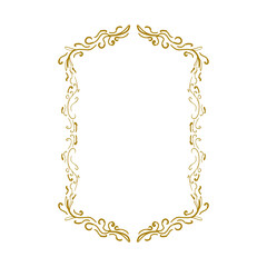 Golden Luxury wedding frame 