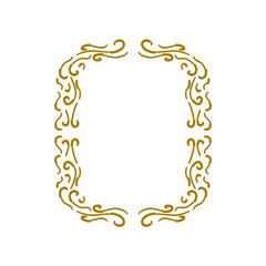 Golden Luxury wedding frame 