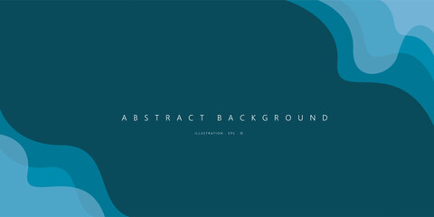 Blue wave modern background with space for text and message. template design