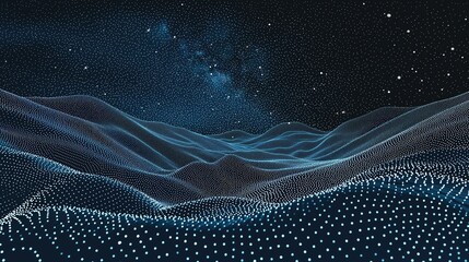 Obraz premium Captivating stock image of a hyper-realistic starry night sky with dotted textures