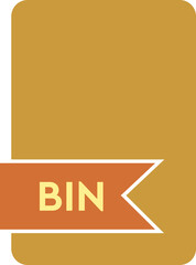 BIN File format icon  Dull orange  fill v1