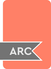 ARC File format icon  cream fill