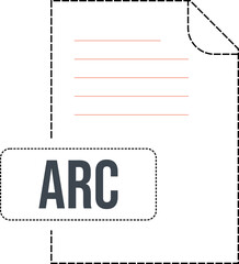 ARC  file format icon Rounded outline