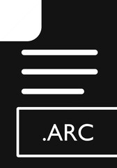 ARC  File format Icon Black fill