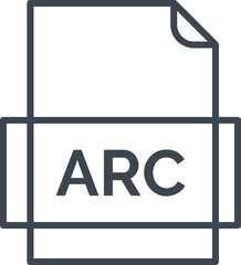 ARC  File Icon Thick outline Rounded corners