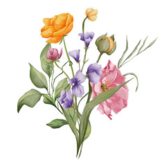 Fototapeta premium Watercolor floral bouquets