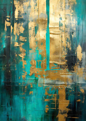 background. Abstract Paintings with Gold and Silver