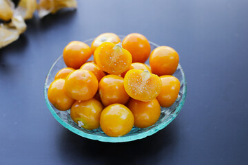 Fresh cape gooseberry. Delicious tropical fruit
