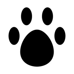 Paws icon on transparent background