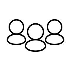 people, group , team icon line with transparent background