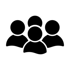 people, group , team icon glyph with transparent background