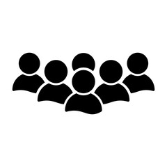 people, group , team icon glyph with transparent background
