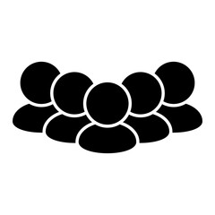 people, group , team icon glyph with transparent background