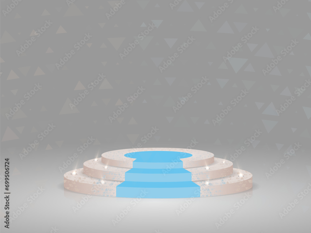 Poster podium on an abstract background. vector