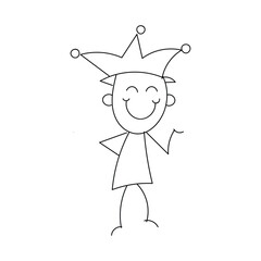 Funny Stickman hand drawn style for print or use as poster, card, flyer, tattoo or T Shirt design
