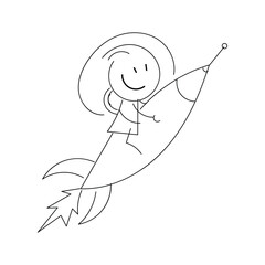 Funny Stickman hand drawn style for print or use as poster, card, flyer, tattoo or T Shirt design
