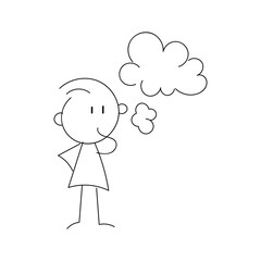 Funny Stickman hand drawn style for print or use as poster, card, flyer, tattoo or T Shirt design
