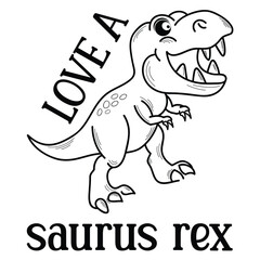 Love a Surus-rex  Happy valentine's day shirt Design Print Template Gift For Valentine's