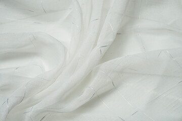 White fabric texture abstract wavy background
