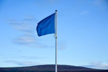 flag on the mountain