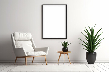 Minimalist Poster Frame Mockup created with Generative AI