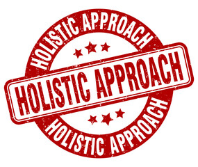 holistic approach stamp. holistic approach label. round grunge sign