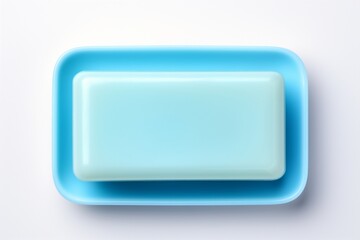 blue plastic box isolated