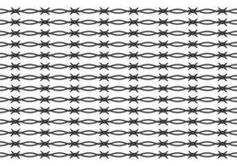 Fondo de alambrada de espino de una frontera.