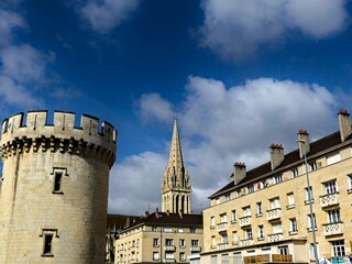 Caen, August 2023 - Visit the magnificent city of Caen, capital of Normandy. View of the castle