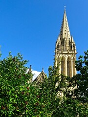 Caen, August 2023 - Visit the magnificent city of Caen, capital of Normandy. View of religious monuments
