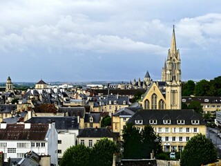 Obraz premium Caen, August 2023 - Visit the magnificent city of Caen, capital of Normandy. View of religious monuments