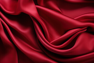 Obraz premium Abstract background Red cloth streamer luxury 3D render